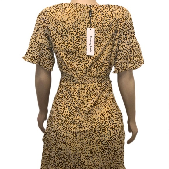 Yellow Wrap Around Dress - Picture 2 of 2